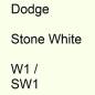 Preview: Dodge, Stone White, W1 / SW1.